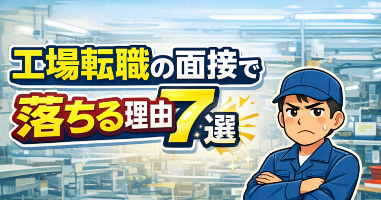 工場の面接は誰でも受かる？落ちる人に共通する5つの特徴【面接した側が解説】