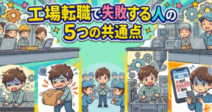 工場転職で失敗する人の5つの共通点