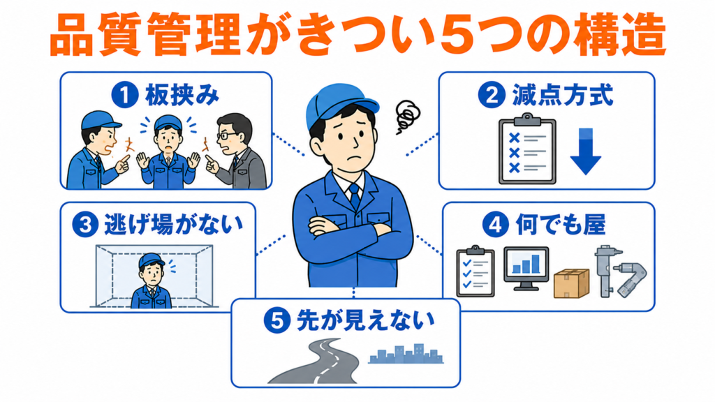品質管理の経験が活きる4つの転職先職種。生産管理・設備保全・製造リーダー・購買調達